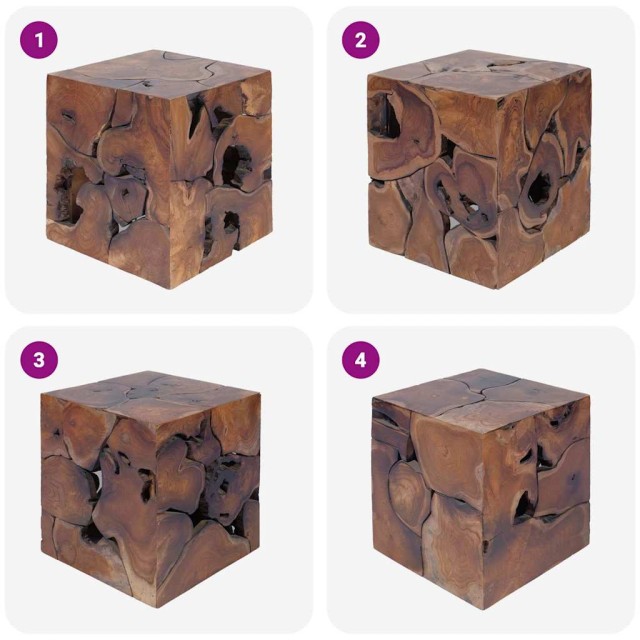 Tabourets/Table basse teck massif