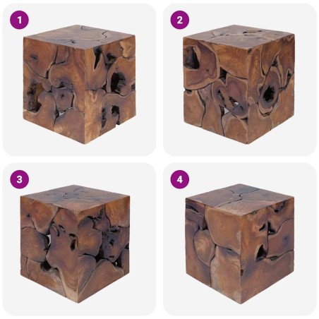 Tabourets/Table basse teck massif