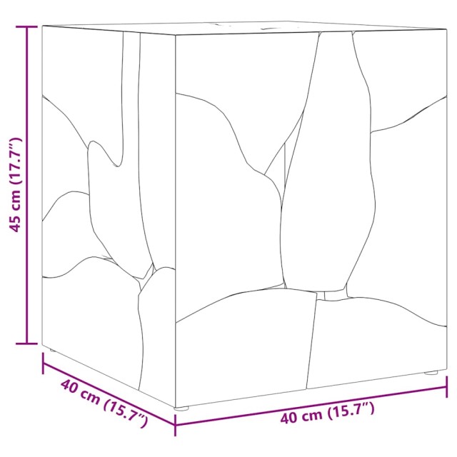 Tabourets/Table basse teck massif