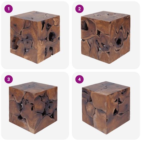 Tabourets/Table basse teck massif