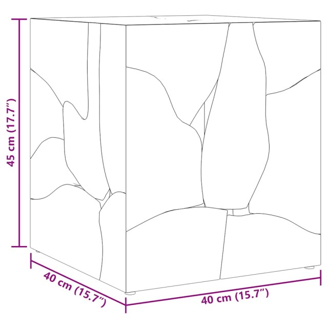 Tabourets/Table basse teck massif