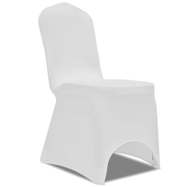 Housse de chaise extensible 100 pcs Blanc