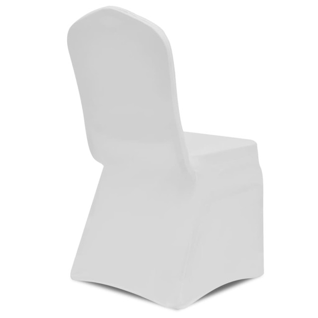 Housse de chaise extensible 100 pcs Blanc
