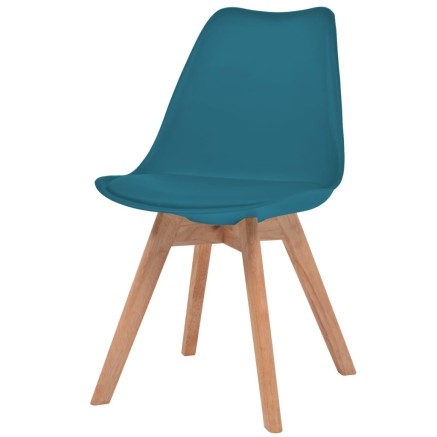 Chaises à manger lot de 6 Turquoise Plastique 2