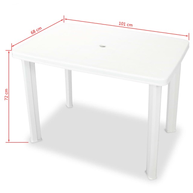 Ensemble de bistro 3 pcs Plastique Blanc