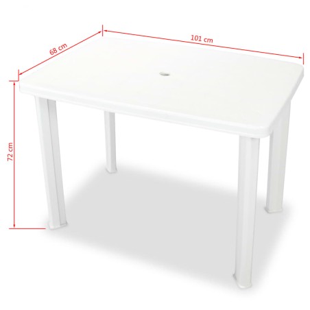 Ensemble de bistro 3 pcs Plastique Blanc
