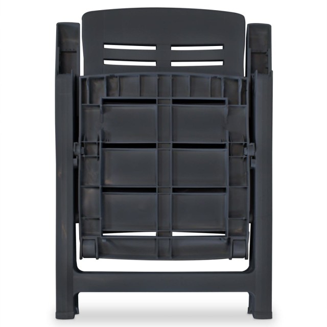 Ensemble de bistro 3 pcs Plastique Anthracite