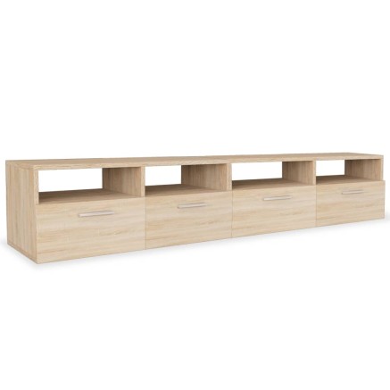 Meubles TV 2 pcs Bois d’ingénierie 95x35x36 cm Chêne 2
