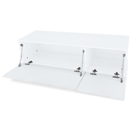 Meubles TV 2 pcs bois d’ingénierie 120x40x34 cm Blanc brillant
