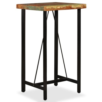 Ensemble de bar 3 pcs Bois de récupération massif 2