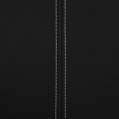 Chaises à manger cantilever lot de 6 noir similicuir