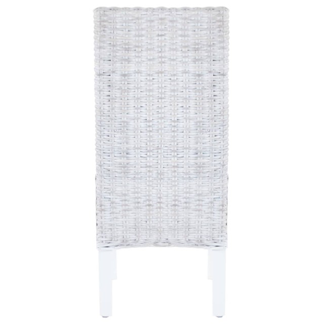 Chaise à manger lot de 6 rotin Kubu et bois de manguier