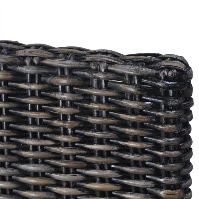 Chaises à manger lot de 6 noir rotin Kubu et bois de manguier