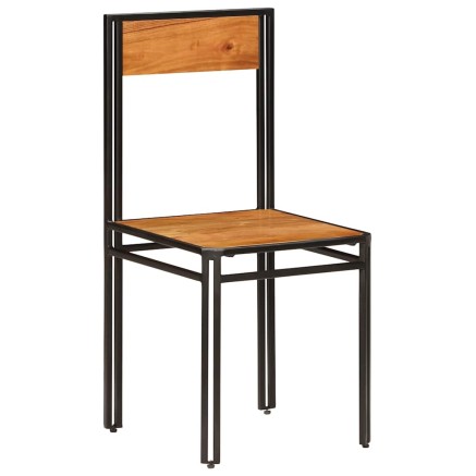 Chaises à manger lot de 4 bois d'acacia massif 2