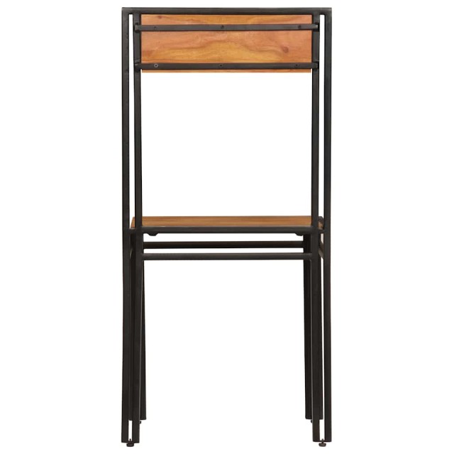 Chaises à manger lot de 4 bois d'acacia massif