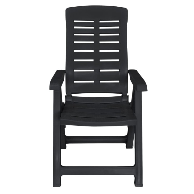 Ensemble à manger d'extérieur 9 pcs Plastique Anthracite