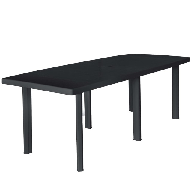 Ensemble à manger d'extérieur 9 pcs Plastique Anthracite
