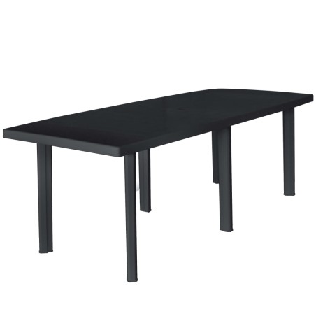 Ensemble à manger d'extérieur 9 pcs Plastique Anthracite