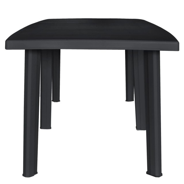Ensemble à manger d'extérieur 9 pcs Plastique Anthracite