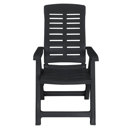 Ensemble à manger d'extérieur 11 pcs Plastique Anthracite