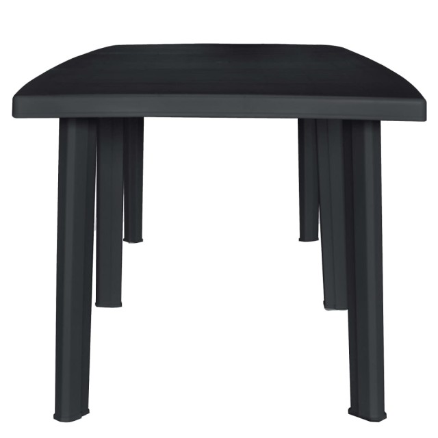 Ensemble à manger d'extérieur 11 pcs Plastique Anthracite