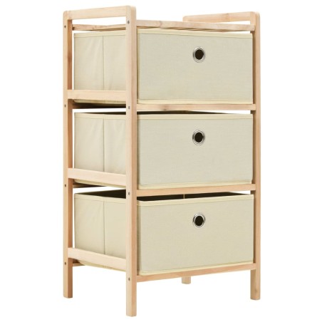 Étagères de rangement avec 3 paniers en tissu 2 pcs beige cèdre