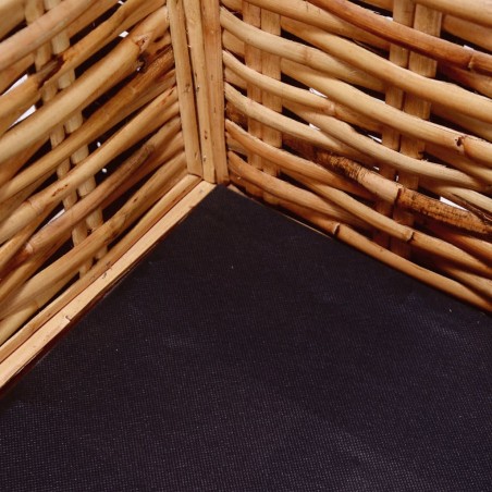 Canapé à 2 places de jardin Rotin naturel