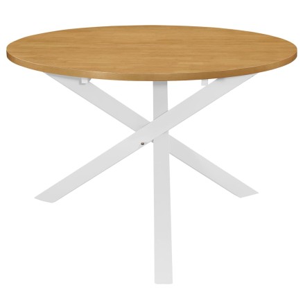 Mobilier de salle à manger 5 pcs MDF Blanc 2