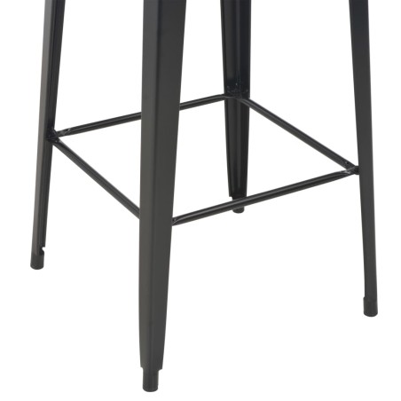Mobilier de bar 3 pcs Acier Noir