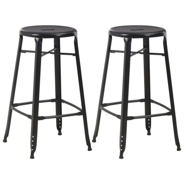 Mobilier de bar 3 pcs Acier Noir