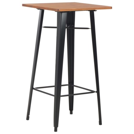 Mobilier de bar 3 pcs Acier Noir 2