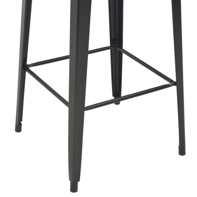Mobilier de bar 3 pcs Acier Noir
