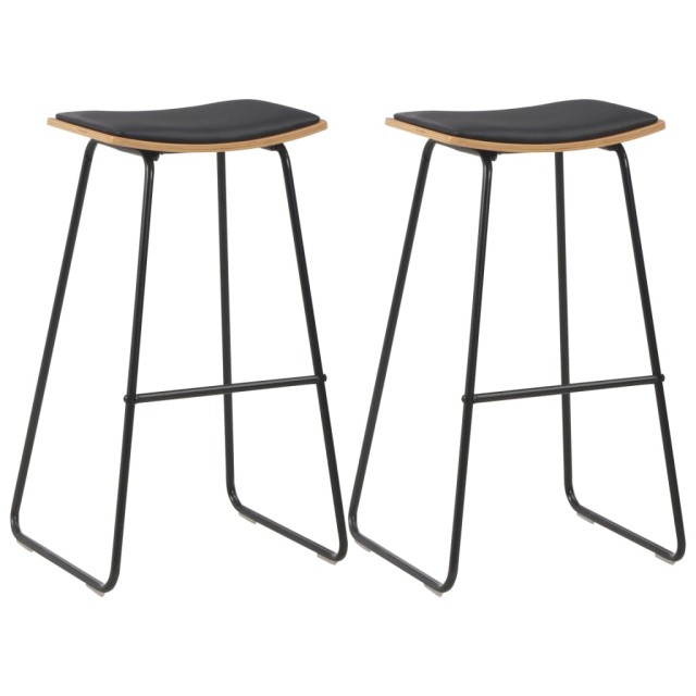 Mobilier de bar 3 pcs Acier Noir