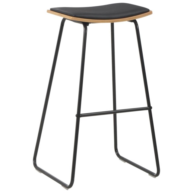 Mobilier de bar 3 pcs Acier Noir