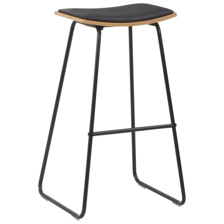 Mobilier de bar 3 pcs Acier Noir