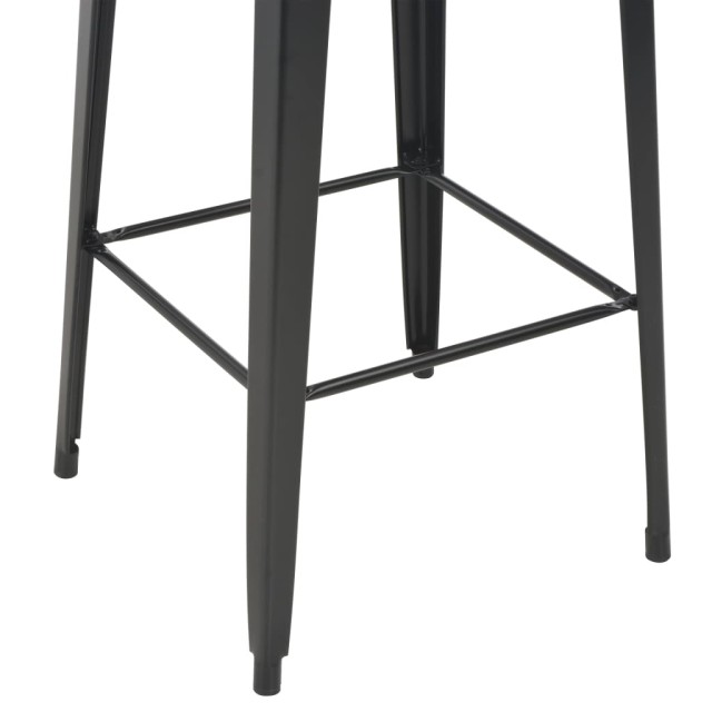 Mobilier de bar 3 pcs Acier Marron Noir