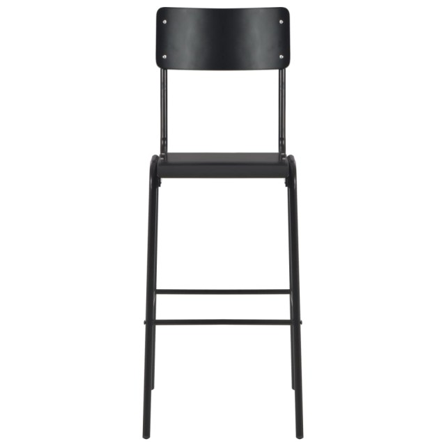 Mobilier de bar 3 pcs Acier Noir