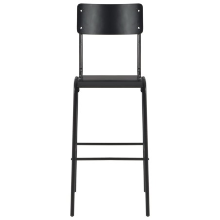 Mobilier de bar 3 pcs Acier Noir