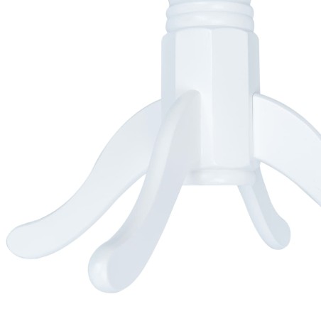 Ensemble de salle à manger 5 pcs Bois d'hévéa Blanc