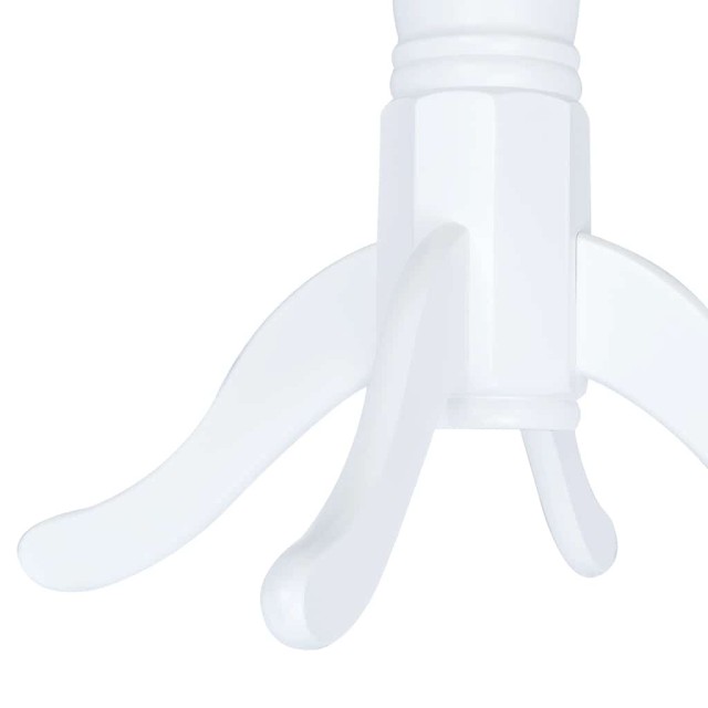 Ensemble de salle à manger 5 pcs Bois d'hévéa Blanc et marron