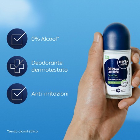 Deodorante Roll-on Nivea DERMA CONTROL SENSITIVE 50 ml