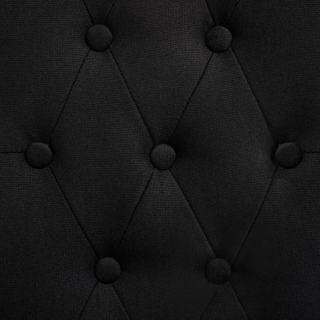 Chaises à manger lot de 6 noir tissu