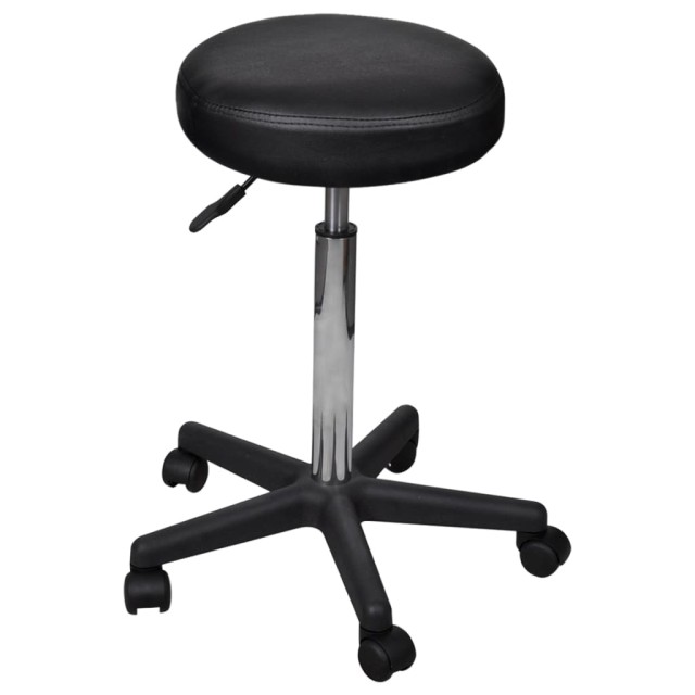 Tabourets de bureau lot de 2 Noir 35,5x84 cm Similicuir