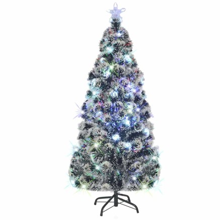 Arbre de Noël pré-éclairé avec support et LED 150 cm fibre optique