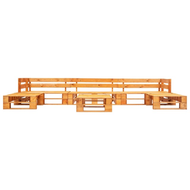 Canapés de jardin palette 6 pcs Bois Marron miel