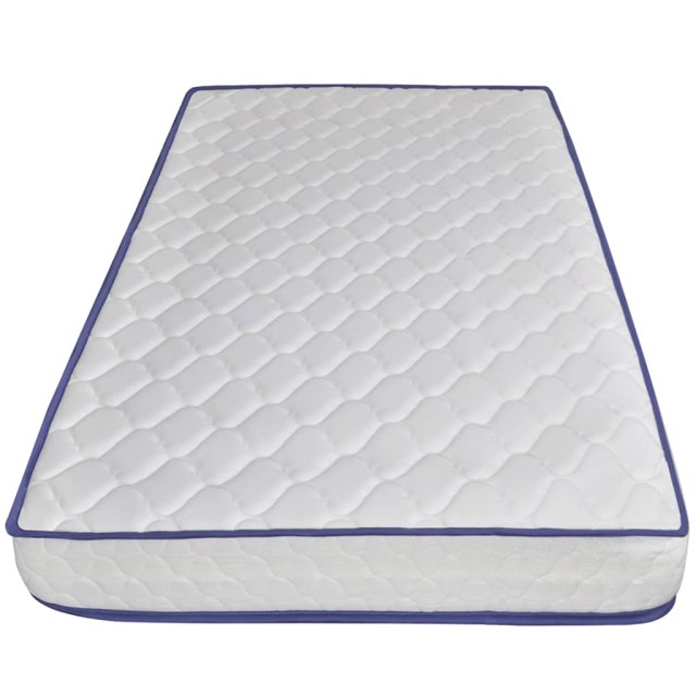 Lit avec matelas à mémoire de forme Blanc Similicuir 90x200 cm