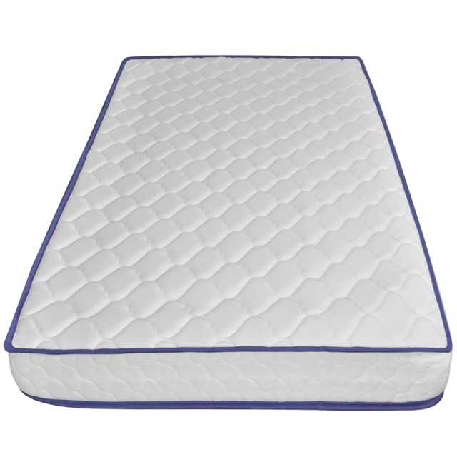 Lit avec matelas à mémoire de forme Blanc Similicuir 140x200 cm
