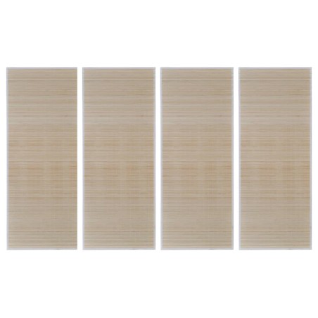 Tapis rectangulaires Bambou naturel 4 pcs 120x180 cm