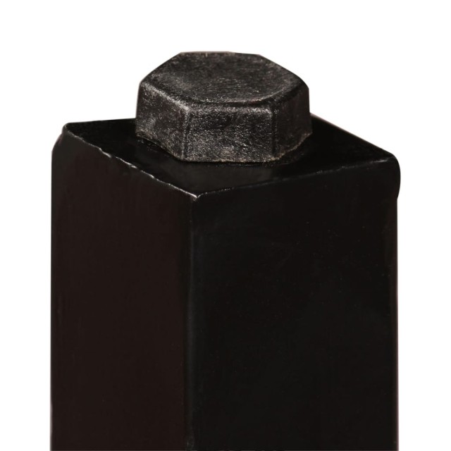 Ensemble de bar 5 pcs Bois solide et cuir véritable