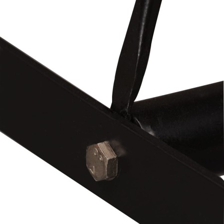 Ensemble de bar 5 pcs Bois solide et cuir véritable